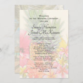 ハワイアン花パイナップルショートセレモニープログラム プログラム (正面/裏面)