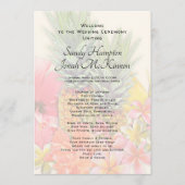 ハワイアン花パイナップルショートセレモニープログラム プログラム (正面)