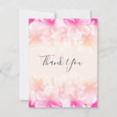 ハワイアン花フラットサンキューシャワーギフトカード サンキューカード (正面)