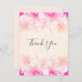 ハワイアン花フラットサンキューシャワーギフトカード サンキューカード (正面/裏面)