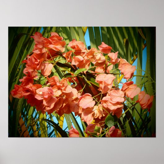 ハワイアン花ポスタープリント ポスター (正面)