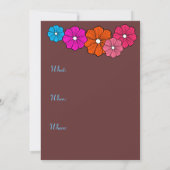 ハワイアン花招待状 招待状 (裏面)