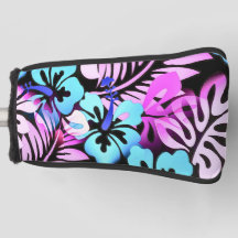 ハワイアン花柄トロピカルピンクアクアブルー