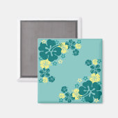 ハワイアン花磁石 マグネット (正面/裏面)