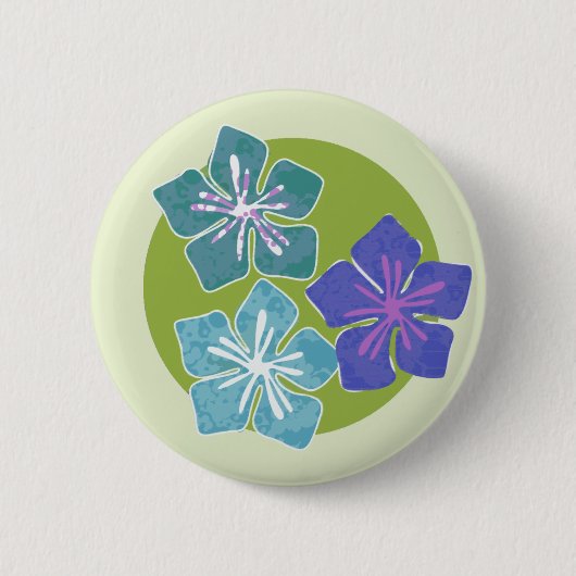 ハワイアン花1 缶バッジ (正面)