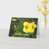 ハワイアン花 カード (黄色い花)