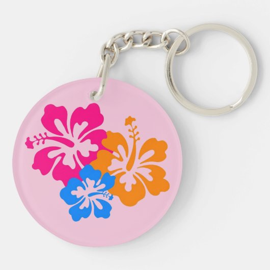 ハワイアン花 キーホルダー (裏面)