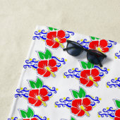 ハワイアン花 ビーチタオル (インサイチュ)