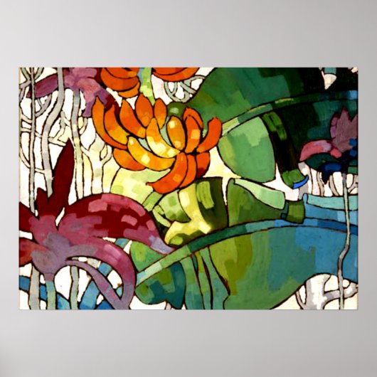 ハワイアン花 ポスター (正面)