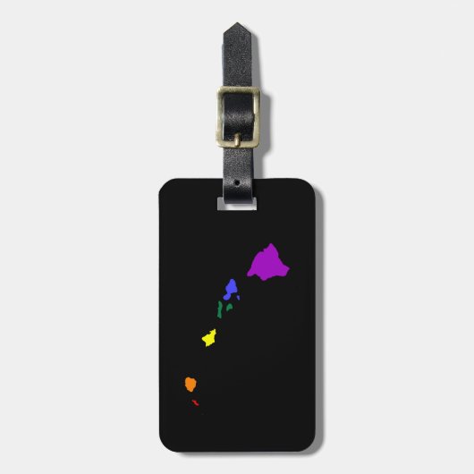 ハワイアン虹 ラゲッジタグ (正面縦)