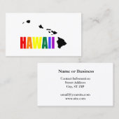 ハワイアン虹 名刺 (正面/裏面)