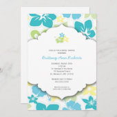 ハワイアン誕生日パーティーまたはブライダルシャワー招待状 招待状 (正面/裏面)