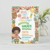 ハワイアン誕生日ボーイ招待状 招待状 (スタンド正面)
