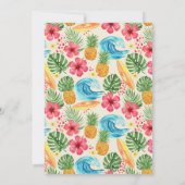 ハワイアン誕生日ボーイ招待状 招待状 (裏面)