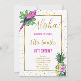 ハワイアン誕生日招待状 招待状