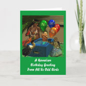 ハワイアン誕生日 カード (正面)