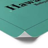 ハワイアン諸島の地図 ポスター (角)