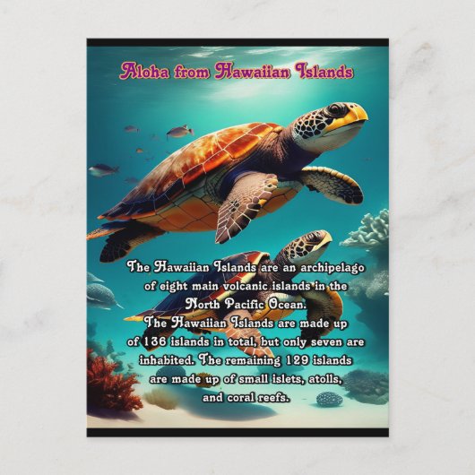 ハワイアン諸島ランドオブアロハ ポストカード (正面)