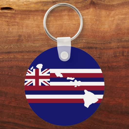 ハワイアン諸島国旗のキーチェーン キーホルダー (正面)