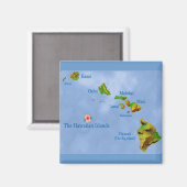 ハワイアン諸島磁石 マグネット (正面/裏面)