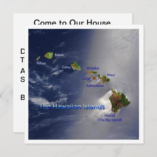 ハワイアン諸島 招待状 (正面/裏面)