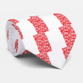 ハワイアン赤い花 ネクタイ (ロール)