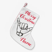 ハワイアン釈迦ブラーウェーブサンダーコーブ スモールクリスマスストッキング (正面 (吊り時))