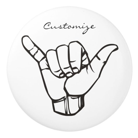 ハワイアン釈迦ブラーウェーブサンダーコーブ セラミックノブ (正面)