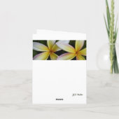 ハワイアン鮮やか花折りグリーティングカード カード (裏面)