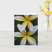 ハワイアン鮮やか花折りグリーティングカード カード (黄色い花)