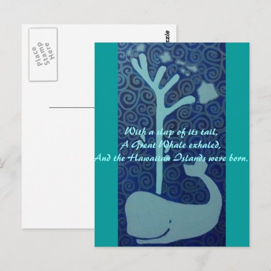 ハワイアン鯨 ポストカード (正面/裏面)