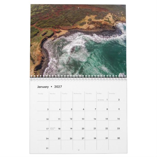 ハワイアン2015のカレンダー カレンダー (1月 2027)