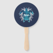 ハワイアン。アロハ。トロピカルカメ。 ハンドファン (裏面)