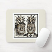 ハワイアン ウェディング タキシード パイナップル ティキ ヘッド 結婚式 マウスパッド (マウス)