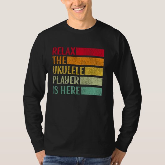 ハワイアン ウクレレ ウケ ウクレレ モード オン Tシャツ (正面)