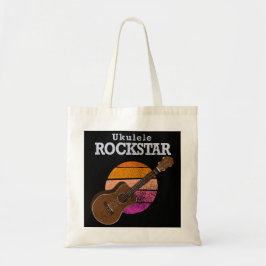 ハワイアン ウクレレ ロックスター レトロ サンセット トートバッグ