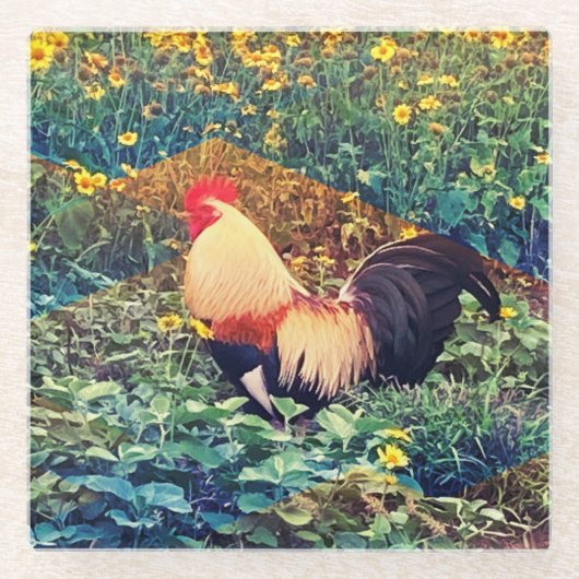 ハワイアン ガラスコースター (正面)