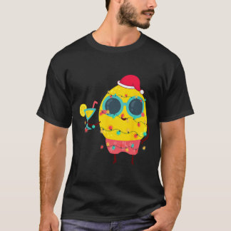 ハワイアン サマー トロピカル クリスマス レモン 面白い クリスマス Tシャツ
