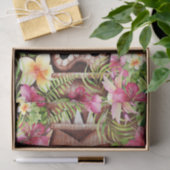 ハワイアン ティキ 木製 ルアウ 夏 熱帯 パーティー 薄葉紙 (ギフト)