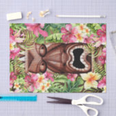 ハワイアン ティキ 木製 ルアウ 夏 熱帯 パーティー 薄葉紙 (クラフト)