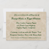 ハワイアン トロピカル オーキッド インビテーションズ 招待状 (裏面)