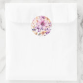 ハワイアン トロピカル パステル フラワー ラウンドシール (バッグ)