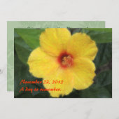 ハワイアン トロピカル ヒビスカス 招待状 (正面/裏面)