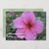 ハワイアン トロピカル ヒビスカス 招待状 (正面/裏面)