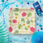 ハワイアン トロピカル フラワーデザイン ペーパープレート (パーティー)