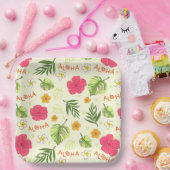 ハワイアン トロピカル フラワーデザイン ペーパープレート (パーティー)