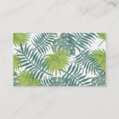 ハワイアン パームツリーの葉の絵 名刺 (裏面)