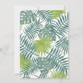 ハワイアン パームツリーの葉の絵 招待状 (裏面)
