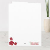 ハワイアン ヒビスカス クリスマス クイルト パターン カード (裏面)