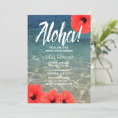 ハワイアン ヒビスカス トロピカル ビーチ ブライダル シャワー 招待状 (スタンド正面)